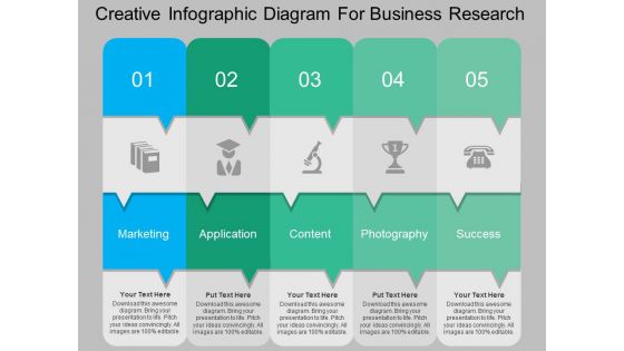 Creative Infographic Diagram For Business Research Powerpoint Template