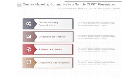 Creative Marketing Communications Sample Of Ppt Presentation