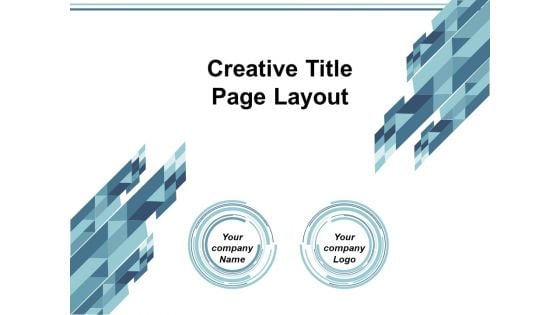 Creative Title Page Layout Ppt Powerpoint Presentation Model Infographic Template