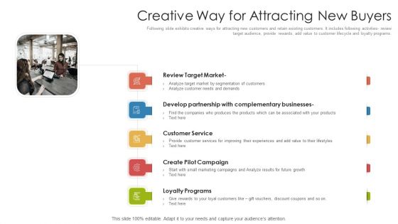 Creative Way For Attracting New Buyers Ppt PowerPoint Presentation File Ideas PDF Creative Way For Attracting New Buyers Ppt PowerPoint Presentation File Ideas PDF