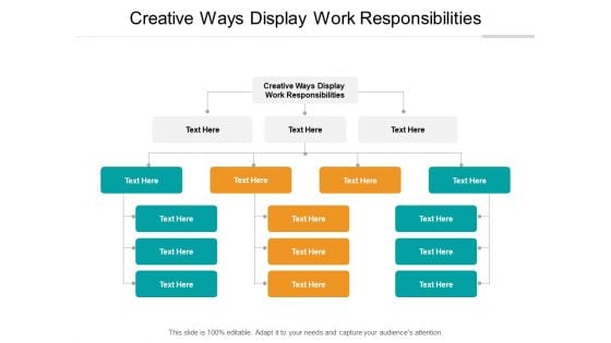 Creative Ways Display Work Responsibilities Ppt PowerPoint Presentation Show Graphics Template Cpb