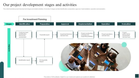 Credibility Assessment Summary For Construction Project Our Project Development Stages And Activities Guidelines PDF