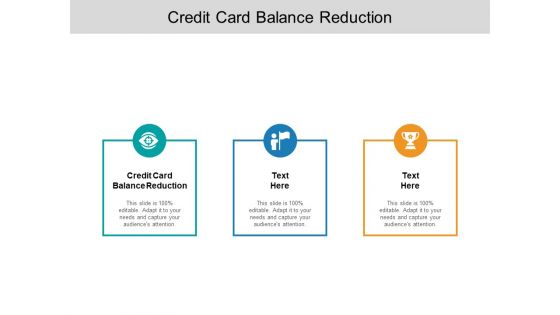 Credit Card Balance Reduction Ppt PowerPoint Presentation Professional Background Image Cpb Pdf