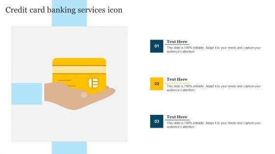 Credit Card Banking Services Icon Template PDF