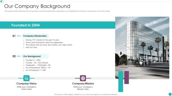 Credit Management And Recovery Policies Our Company Background Portrait PDF Credit Management And Recovery Policies Our Company Background Portrait PDF