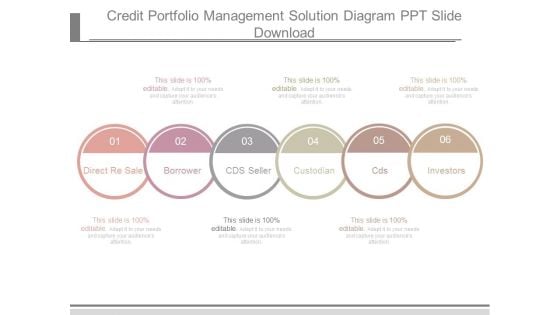 Credit Portfolio Management Solution Diagram Ppt Slide Download