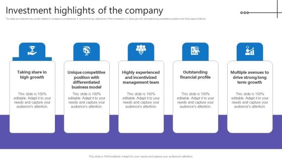 Credit Resources For New Business Investment Highlights Of The Company Brochure PDF Credit Resources For New Business Investment Highlights Of The Company Brochure PDF