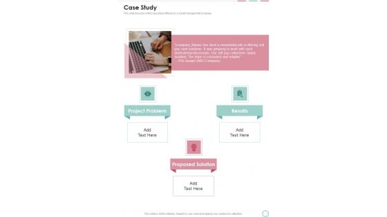 Credit Risk Administration Proposal Case Study One Pager Sample Example Document Credit Risk Administration Proposal Case Study One Pager Sample Example Document