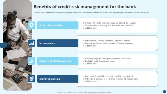 Credit Risk Management Benefits Of Credit Risk Management For The Bank Demonstration PDF