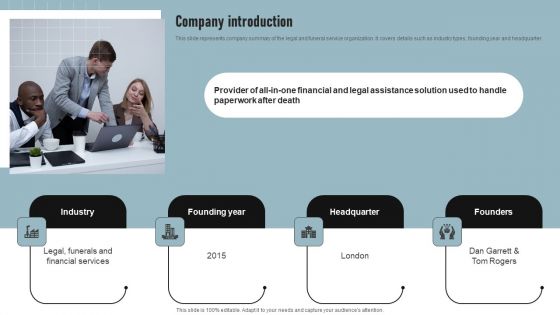 Cremation Services Business Investor Funding Elevator Pitch Deck Company Introduction Ideas PDF