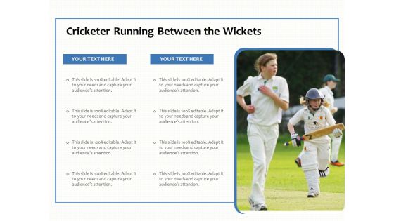 Cricketer Running Between The Wickets Ppt PowerPoint Presentation Gallery Templates PDF