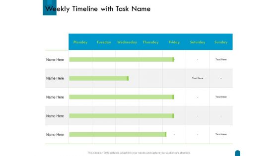 Crisis Management Weekly Timeline With Task Name Ppt Slides Themes PDF