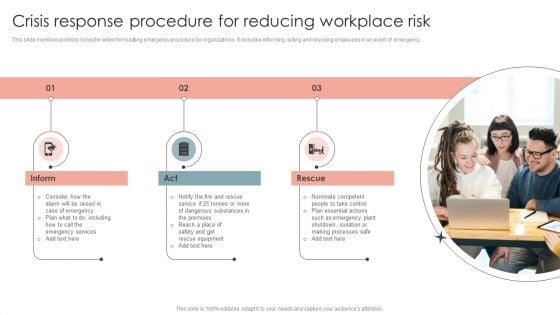 Crisis Response Procedure For Reducing Workplace Risk Brochure PDF