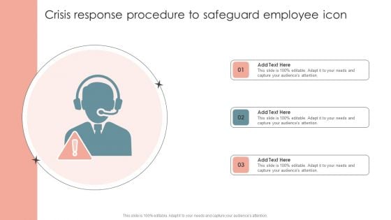 Crisis Response Procedure To Safeguard Employee Icon Elements PDF