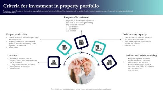 Criteria For Investment In Property Portfolio Brochure PDF