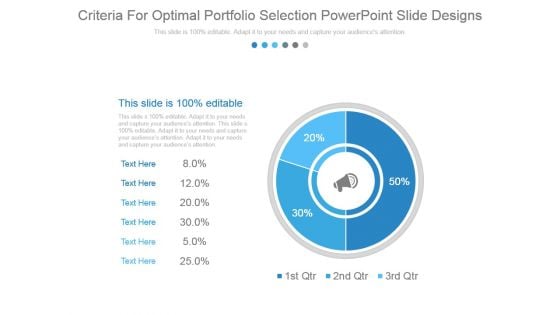 Criteria For Optimal Portfolio Selection Powerpoint Slide Designs