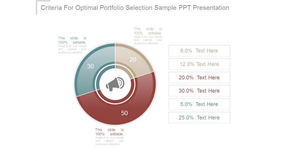 Criteria For Optimal Portfolio Selection Sample Ppt Presentation