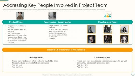 Critical Components Of Project Management It Addressing Key People Involved In Project Team Portrait PDF
