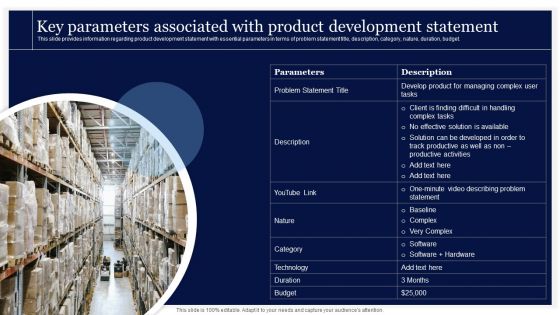 Critical Initiatives To Deploy Key Parameters Associated With Product Development Diagrams PDF