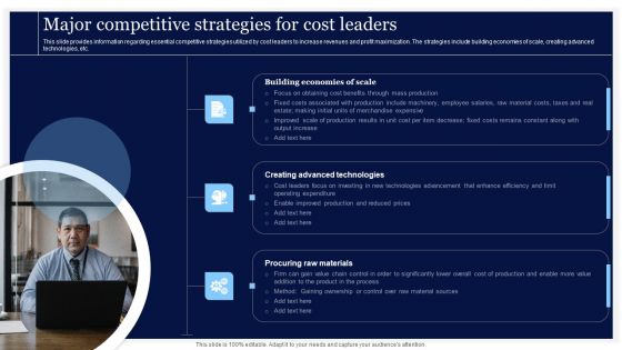 Critical Initiatives To Deploy Major Competitive Strategies For Cost Leaders Template PDF