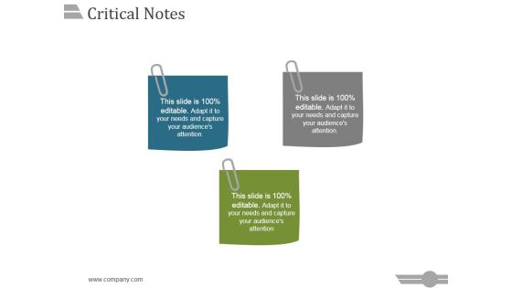 Critical Notes Ppt PowerPoint Presentation Professional