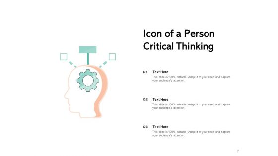 Critical Thinking Analysis Project Icon Ppt PowerPoint Presentation Complete Deck
