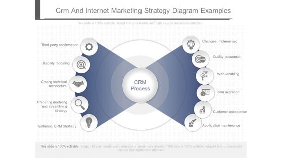 Crm And Internet Marketing Strategy Diagram Examples