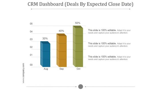 Crm Dashboard Deals By Expected Close Date Ppt PowerPoint Presentation Background Images