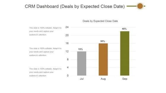 Crm Dashboard Deals By Expected Close Date Ppt PowerPoint Presentation Show Information