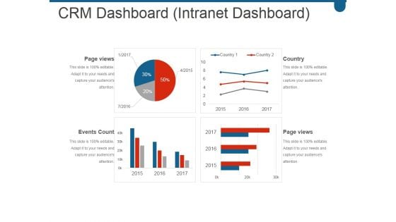 Crm Dashboard Intranet Dashboard Ppt PowerPoint Presentation Sample
