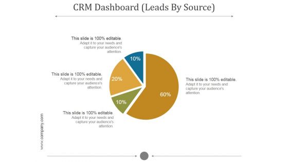 Crm Dashboard Leads By Source Ppt PowerPoint Presentation Example File