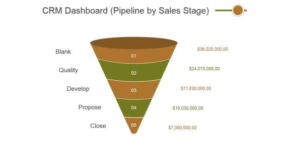 Crm Dashboard Pipeline By Sales Stage Ppt PowerPoint Presentation Outline Outfit