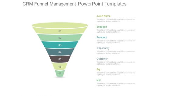 Crm Funnel Management Powerpoint Templates