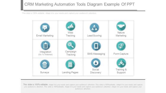 Crm Marketing Automation Tools Diagram Example Of Ppt