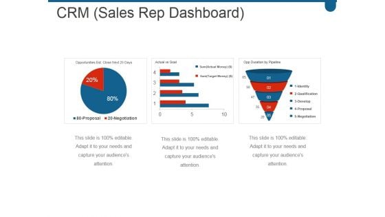 Crm Sales Rep Dashboard Ppt PowerPoint Presentation Clipart