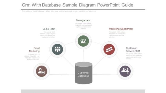 Crm With Database Sample Diagram Powerpoint Guide