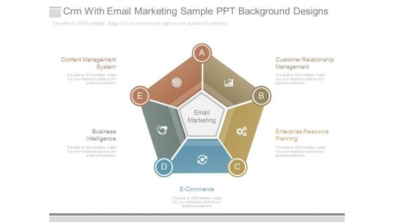 Crm With Email Marketing Sample Ppt Background Designs