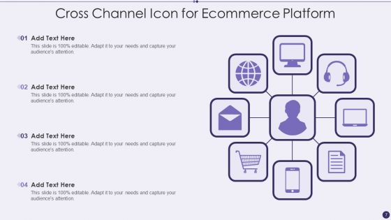 Cross Channel Icon Ppt PowerPoint Presentation Complete Deck With Slides