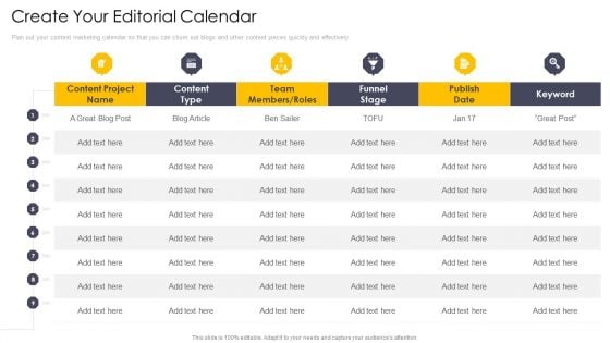 Cross Channel Marketing Communications Initiatives Create Your Editorial Calendar Ideas PDF