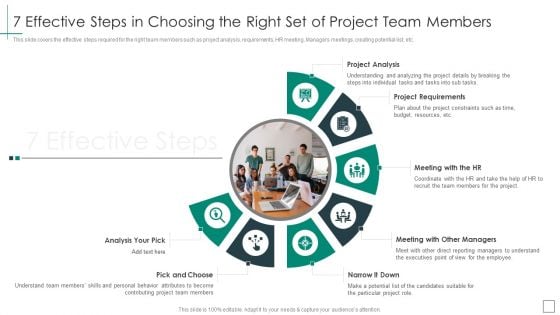 Cross Functional Teams Collaboration 7 Effective Steps In Choosing The Right Set Diagrams PDF
