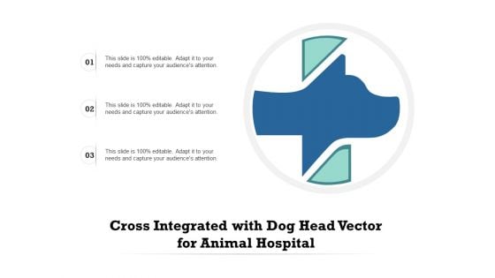 Cross Integrated With Dog Head Vector For Animal Hospital Ppt PowerPoint Presentation File Deck PDF