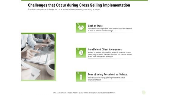 Cross Selling Of Retail Banking Products Challenges That Occur During Cross Selling Implementation Ppt Infographic Template Gridlines PDF