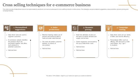 Cross Selling Techniques For E Commerce Business Microsoft PDF