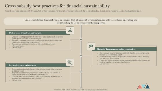 Cross Subsidy Best Practices For Financial Sustainability Elements PDF Cross Subsidy Best Practices For Financial Sustainability Elements PDF