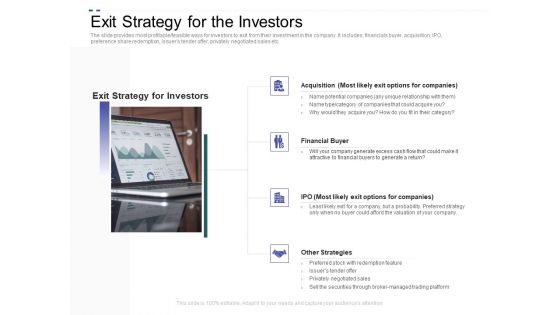 Crowd Sourced Equity Funding Pitch Deck Exit Strategy For The Investors Ideas PDF