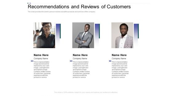 Crowd Sourced Equity Funding Pitch Deck Recommendations And Reviews Of Customers Themes PDF