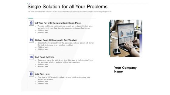 Crowd Sourced Equity Funding Pitch Deck Single Solution For All Your Problems Topics PDF Crowd Sourced Equity Funding Pitch Deck Single Solution For All Your Problems Topics PDF