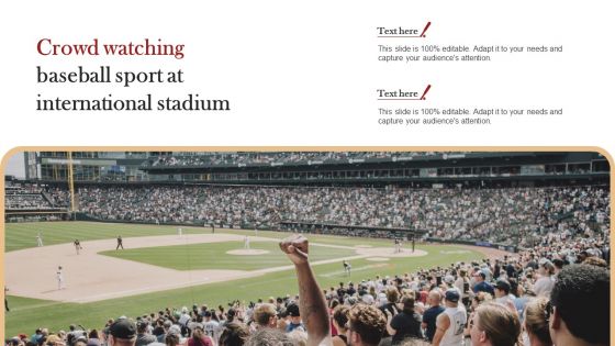 Crowd Watching Baseball Sport At International Stadium Mockup PDF