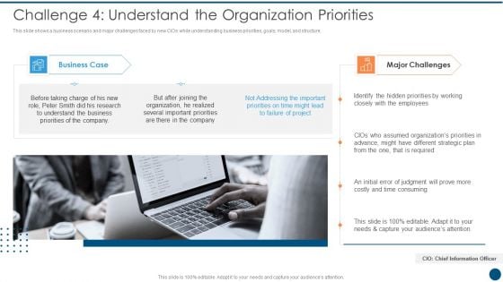 Crucial Dimensions And Structure Of CIO Transformation Challenge 4 Understand The Organization Priorities Background PDF