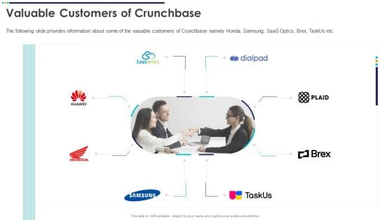 Crunchbase Investor Financing Elevator Valuable Customers Of Crunchbase Diagrams PDF